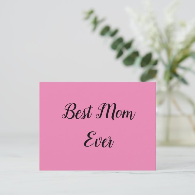 Rosa av bästa mamma någonsin vykort (Stående Fram)