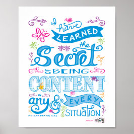 Rosa av blanka versaler i turen Blått Poster