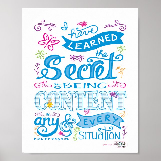 Rosa av blanka versaler i turen Blått Poster (Framsidan)