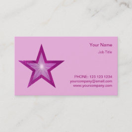 rosa av blek i affärskortet rosa Star Visitkort