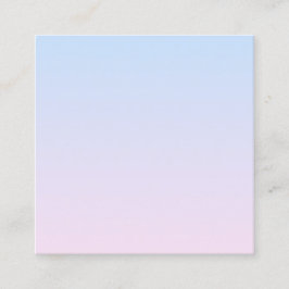 Rosa av blek och bakgrund för blå övertoning fyrkantigt visitkort