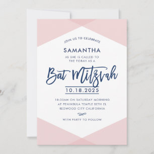 rosa av bleken i bat mitzvah INBJUDAN