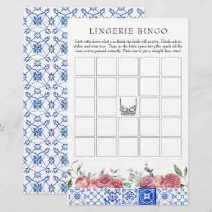 Rosa av Blommigt i Medelhavsområdet Lingerie Bingo Brevpapper