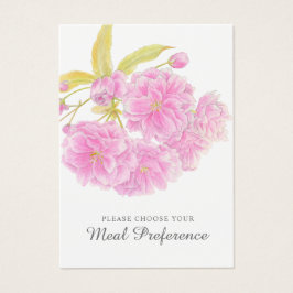 rosa av blommigt-kort för bröllop-måltider visitkort
