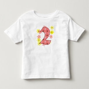 Rosa av blommor för flickor 2 år t-shirt