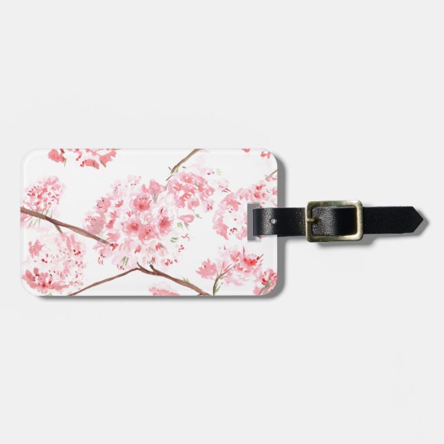 Rosa av blommor i Cherry blommar Bagagebricka (Horisontell Framsida)