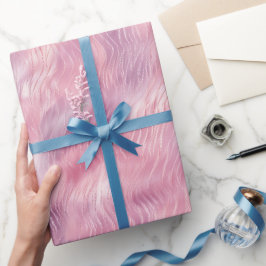 Rosa av bomull Candy Presentpapper