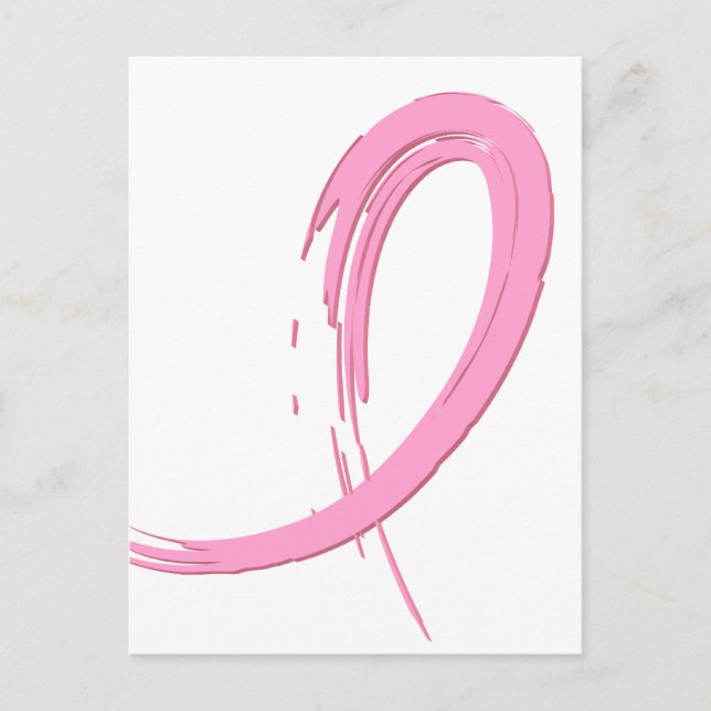 Rosa av Breast Cancer Ribbon A4 Vykort (Framsida)