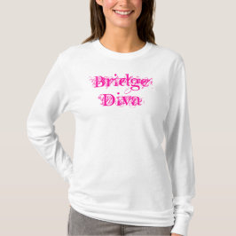 Rosa av Bridge Diva Trendig Script Tröja