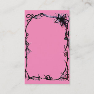 Rosa av Bright pulverform med Goth Rulla Black Ro Visitkort