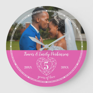 rosa av Bröllop i i Turimaline Stor Klocka