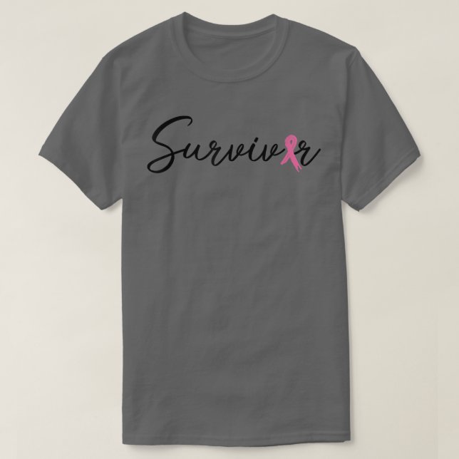 Rosa av bröstcancer Survivor Ribbon Kvinnor T Shirt (Design framsida)