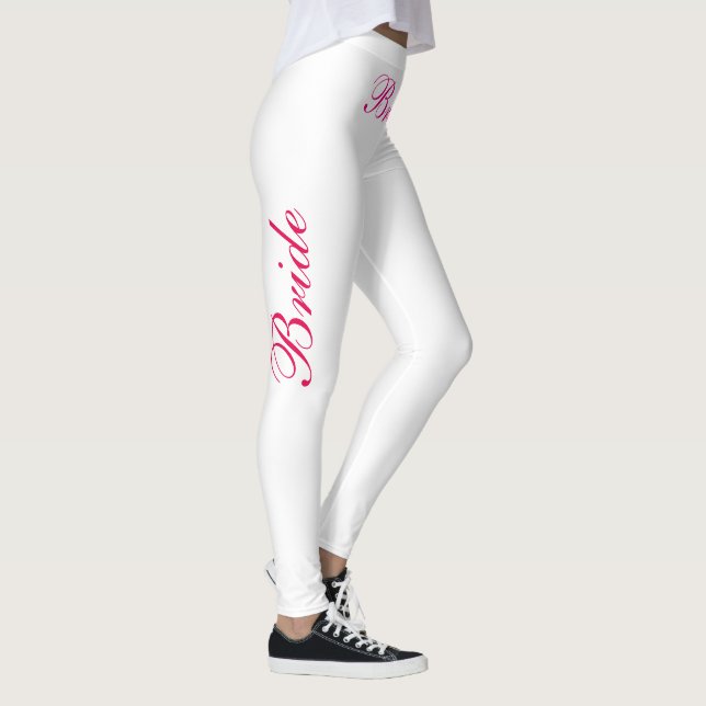 rosa av brud på vitt leggings (Höger)