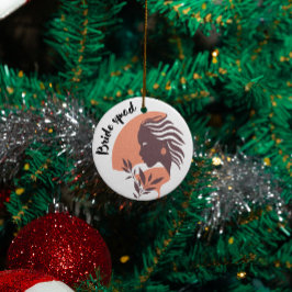 Rosa av brugden, bachelorette bridesmaid burgundy julgransprydnad keramik