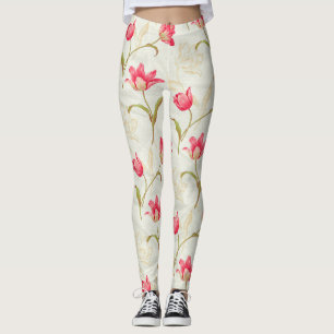 Rosa av buljor som växer upp leggings