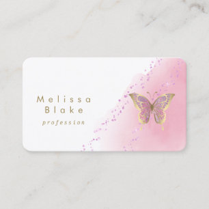 rosa av butterfly logotyp visitkort