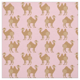 Rosa av Camels Print Fabric Tyg
