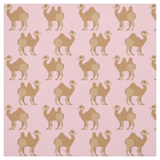 Rosa av Camels Print Fabric Tyg (Provkarta)