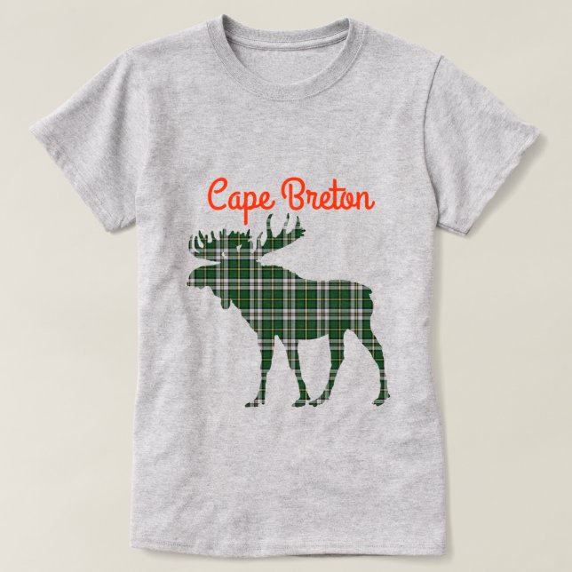 Rosa av Cape Breton shirt moose tartan T (Design framsida)