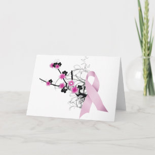 Rosa av Cherry Blommar Ribbon Kort