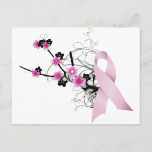 Rosa av Cherry Blommar Ribbon Vykort