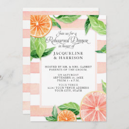Rosa av citrusfrukter (graefruit Watercolor) Inbjudningar