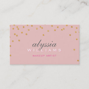 Rosa av CUTE mini konetti guld blek med gnista gli Visitkort