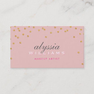Rosa av CUTE mini konetti guld blek med gnista gli Visitkort