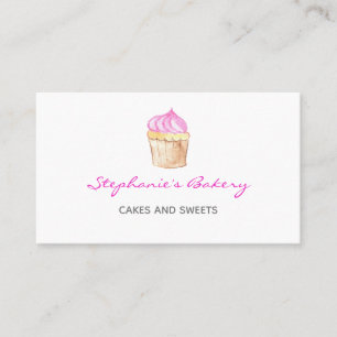 Rosa av Elegant i Cupkaka Bakery Modern Visitkort