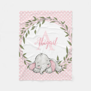 Rosa av elfenben Personlig flicka Fleecefilt