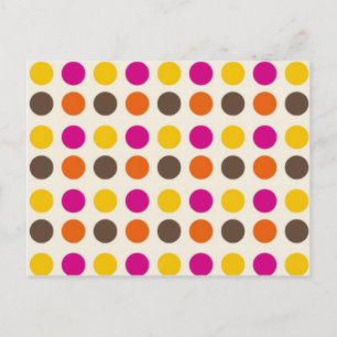Rosa av fetfärgad Orange Gult Brown Polka dots Vykort