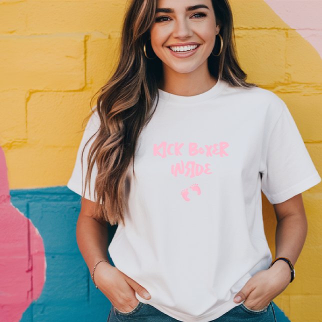 Rosa av fingeravtryck av humant gravid t shirt (Skapare uppladdad)