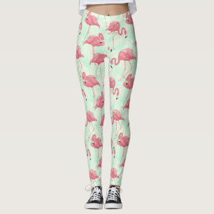 Rosa av Flamingo-mönster för Chicens Elegant Leggings