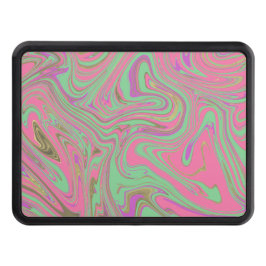 Rosa av flytande konst Lila Grönt  Dragkroksskydd