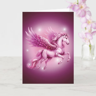 Rosa av födelsedagen Pegasus Fantasy Design Kort