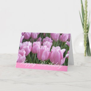 Rosa av födelsedagskort kort