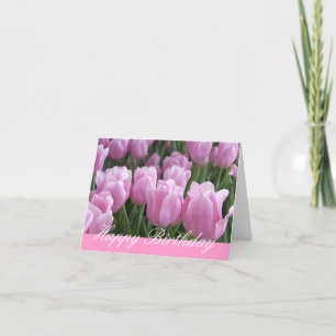 Rosa av födelsedagskort kort