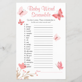 Rosa av  för babyskor i Ord-skam Flygblad