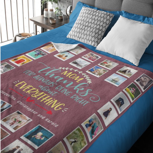 Rosa av fotomall för mamma-födelsemodell fleecefilt (Skapare uppladdad)