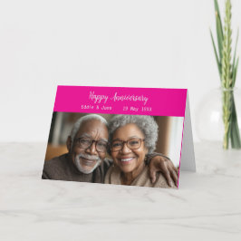 Rosa av fotomappade årskort i årsdag inbjudan