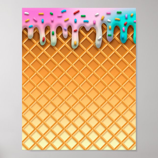 Rosa av glassammet med sprinkler poster (Framsidan)