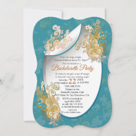 Rosa av glatt Abstrakt, Himmel-blått - Rosa Flower Inbjudningar