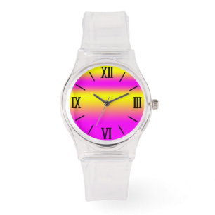 rosa av gult armbandsur