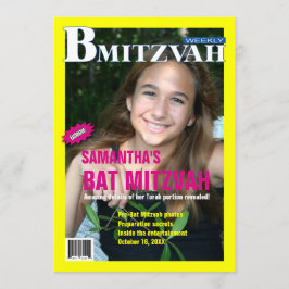 Rosa av Gult för inbjudan till Bat mitzvah magasin