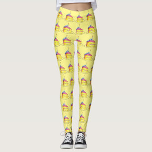 Rosa av Gulten Cake Segce Candle Foodie från födel Leggings