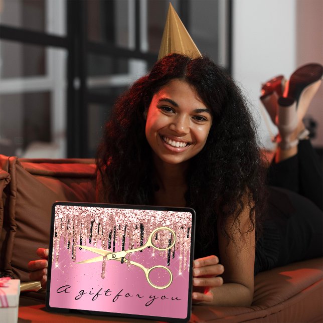 Rosa av Hairstylist Hairstylist-certifikat Visitkort (Gift Certificate Hairdresser Hairstylist Pink )