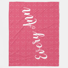 Rosa av hallon eller någon Anpassningsbar Färg Fli Fleecefilt