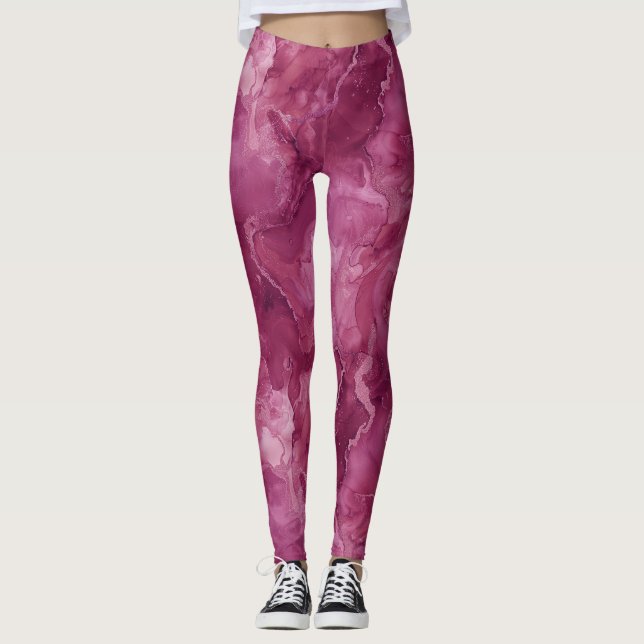 Rosa av hallon leggings (Framsida)