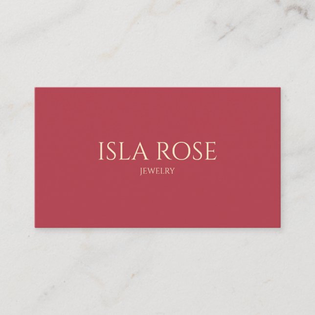 Rosa av hallon och Cream Visitkort (Framsida)