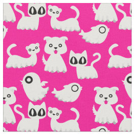 rosa av halloween spökferret tyg